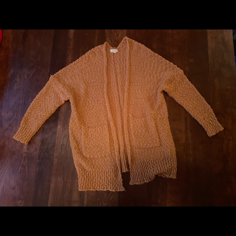 Knitted Open Front Cardigan w/ Pockets